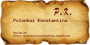 Polonkai Konstantina névjegykártya